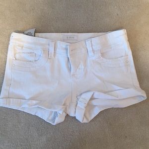 Size 28 white jean shorts