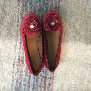 Marc by Marc Jacobs red suede flats