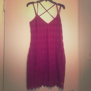 Burgundy dress from Franchesca's.