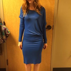 bcbg blue body con dress