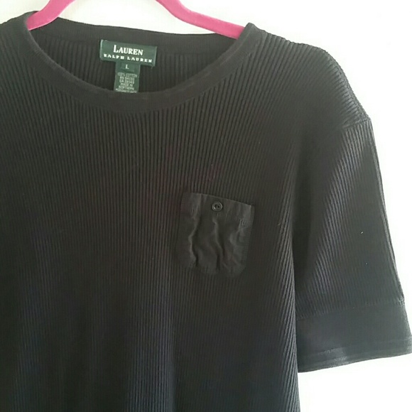Ralph Lauren short sleeved long ribbed cottondress