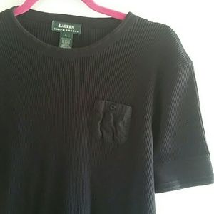 Ralph Lauren short sleeved long ribbed cottondress