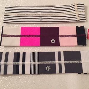 Lululemon headband black and white stripe