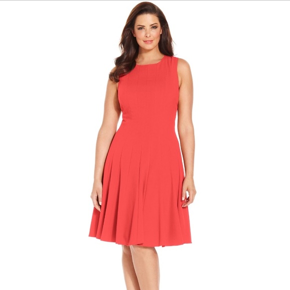 Calvin Klein Dresses & Skirts - Calvin Klein Sleeveless Pleated Dress Watermelon