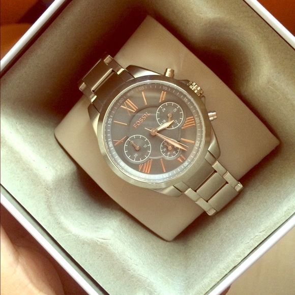 Fossil Women's stainless steel watch w. blue dial