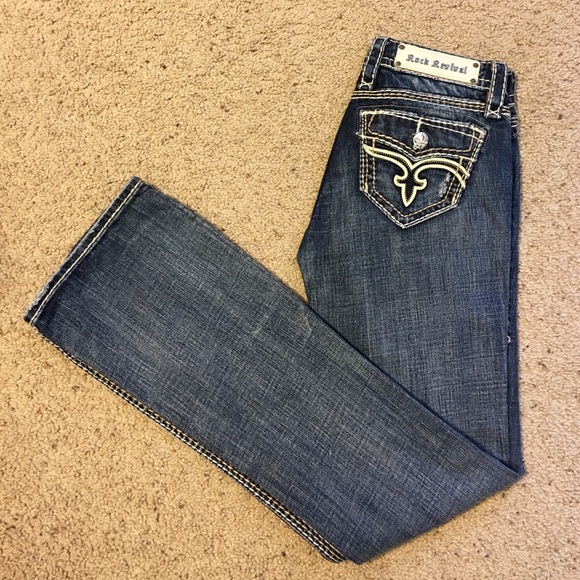Women's rock revival boot cut jeans,Jamila size 27 - Picture 1 of 4