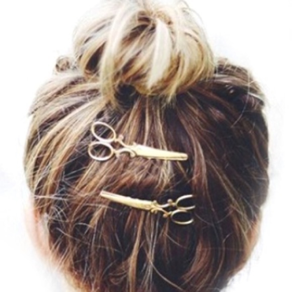Gold Scissor Bobby Pins