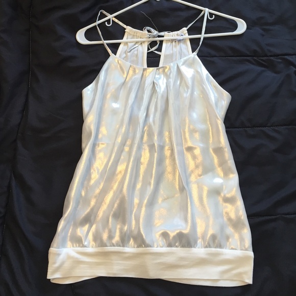EXPRESS metallic blouse.