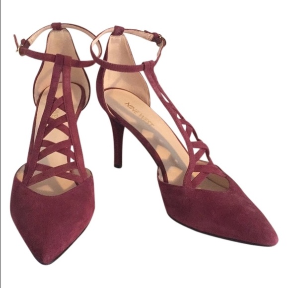 Nine West Burgundy Heels