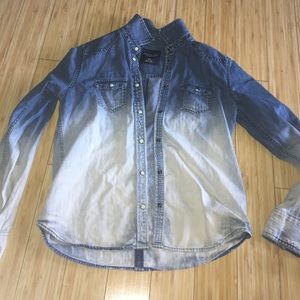 American eagle ombre jean button down