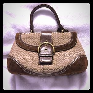 Coach Signature Brown Satchel