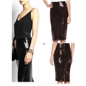 Black Midi Sequin♠️ Skirt by Olsenboye