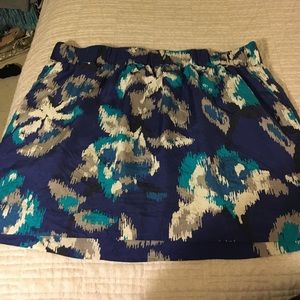 Ikat print Loft silk skirt