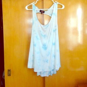 Backless tie-dye tank top