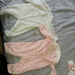 Baby girl new born warm and soft jammies.