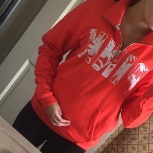 Orange half zip AVAILABLE😍