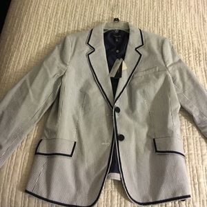 Talbots size 16 seersucker blazer - new with tags
