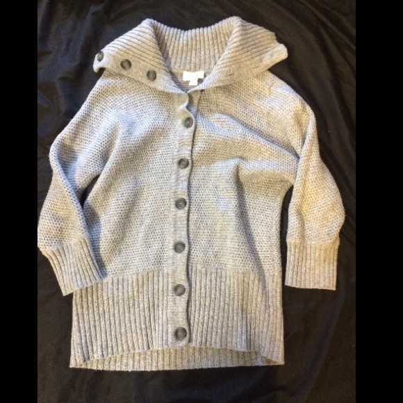 Gray button up sweater - Picture 1 of 2