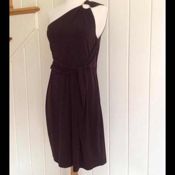 REDUCED! MKORS One-Shoulder Jersey Drape Dress 8