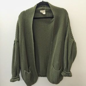 Urban Outiftters Olive Green Cardigan