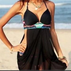 Sexy Push Up Pinup Halter Bikini Set