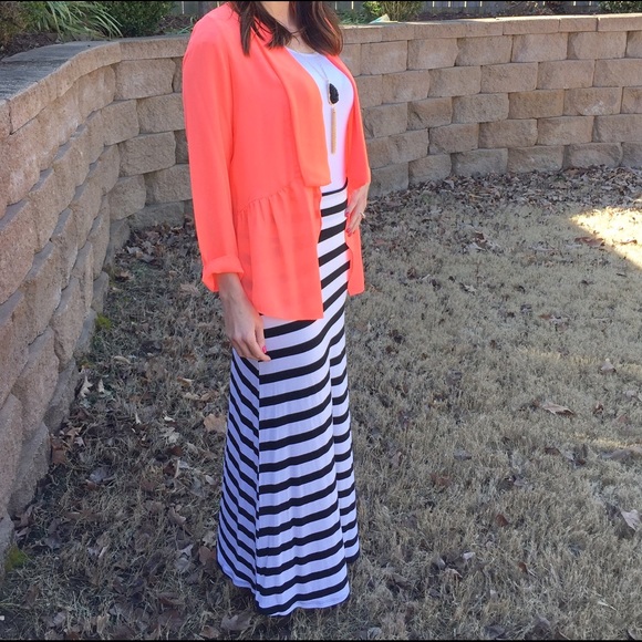 Stripe maxi skirt