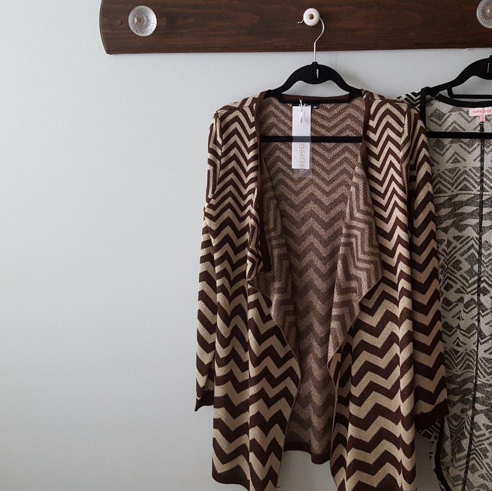 LAST ONE! Chevron cascade open cardigan!!