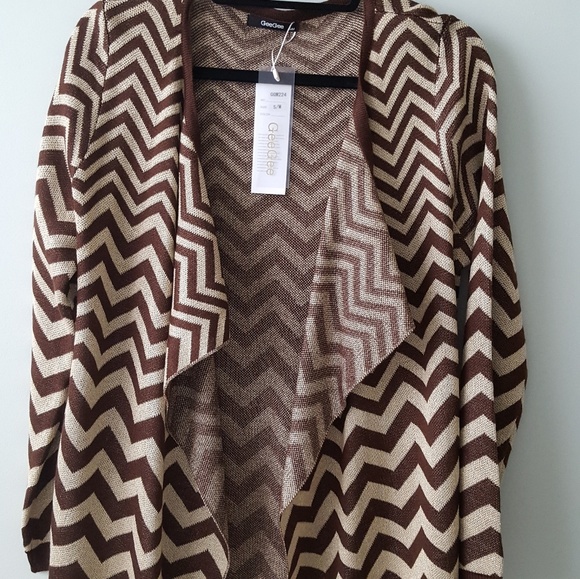 LAST ONE! Chevron cascade open cardigan!! - Picture 2 of 2