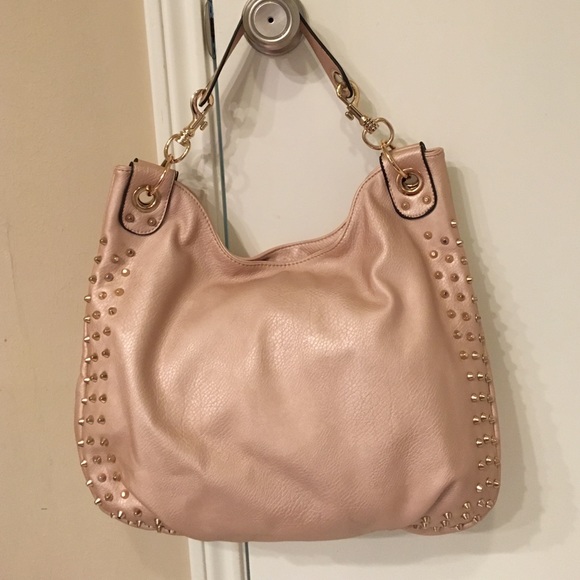 rose gold satchel bag