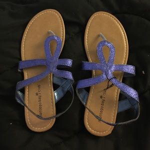 Sparkly blue sandals