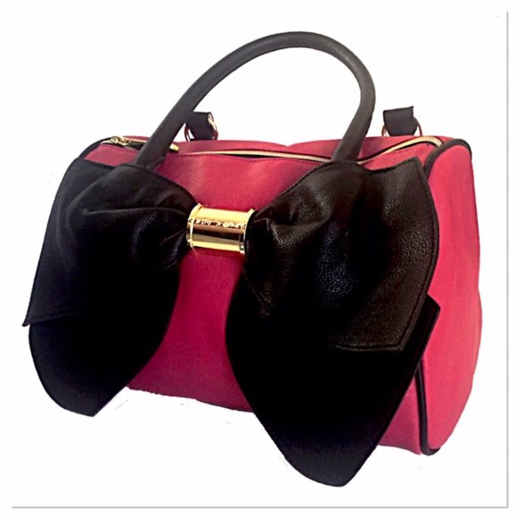 Pink Betsey Johnson Bow Bag - Picture 2 of 4