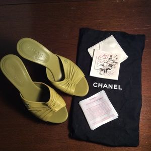 Chanel platform leather Mule 36.5euro size Chanel platform leather Mule 36.5euro size