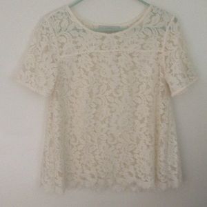 LOFT lace tee