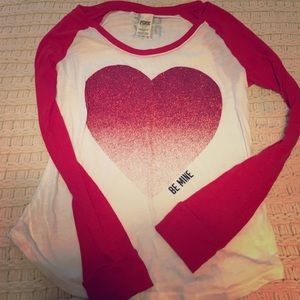 VS pink "be mine" baseball tee
