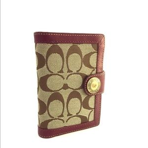 Coach Signature 'C' Brown & Burgundy Day Planner