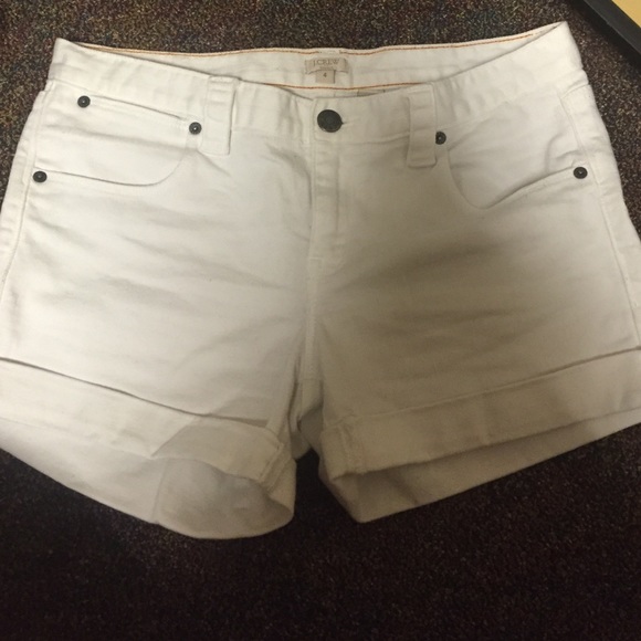 JCREW white denim shorts