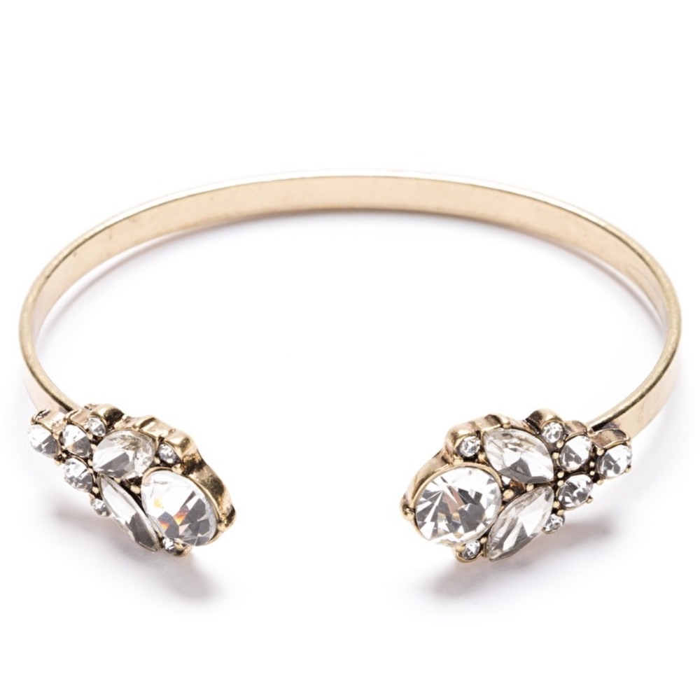 Crystal Cuff Bracelet in Gold - Picture 4 of 8