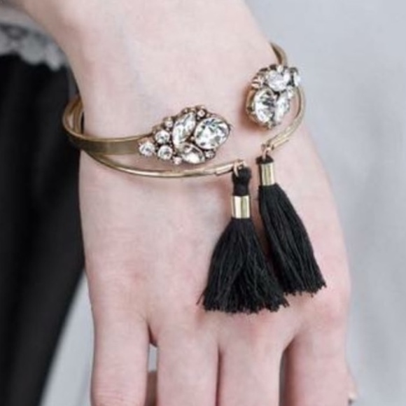 Crystal Cuff Bracelet in Gold - Picture 6 of 8