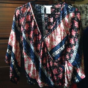 Floral Wrap Top