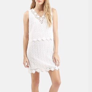 Topshop Crochet Overlay Dress