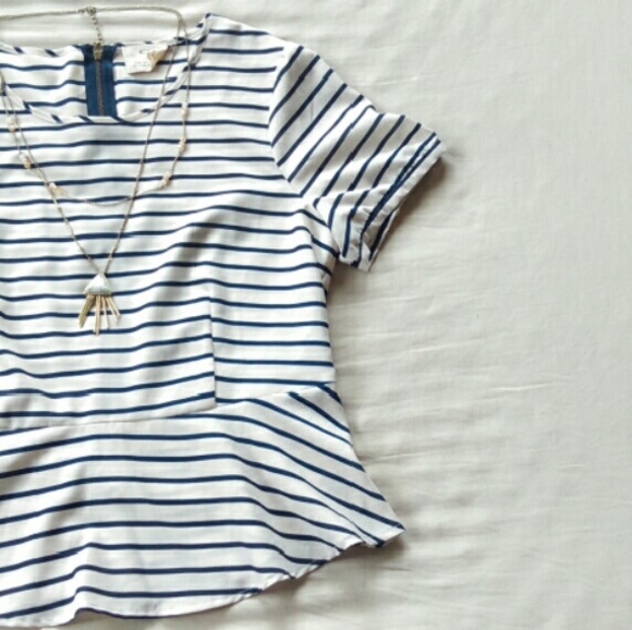 Pins & Needles Tops - ⚓Striped Peplum⚓