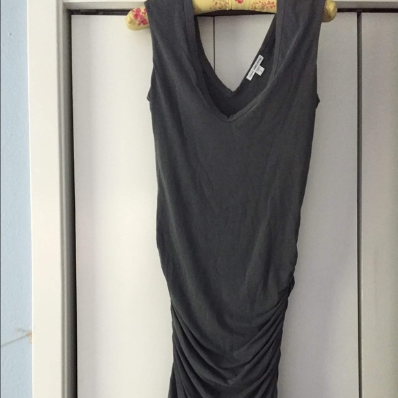 Rock that James Perse gray ruched dress