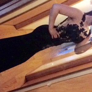 NEED GONE black lace see through dress