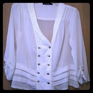 Button up white blouse