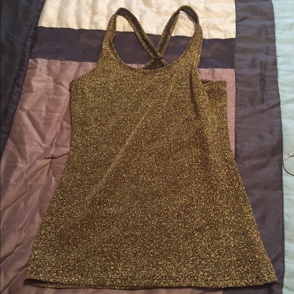 Express gold sparkle tank