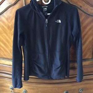 North face lightweight fleece jacket with hood