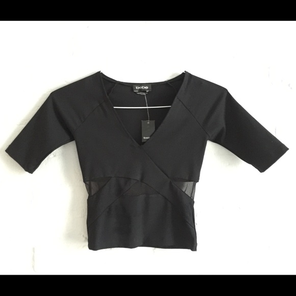 bebe Crop Top - Mesh
