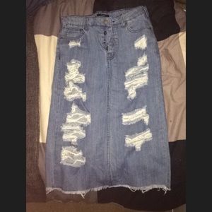 MIDI Denim Skirt