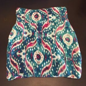 Nordstrom multicolored tribal print mini skirt EUC