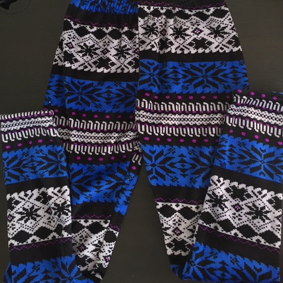 Fleece Winter Print Leggings!